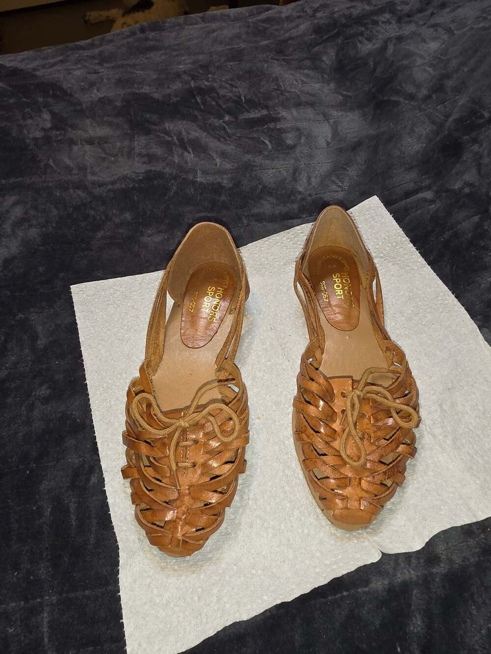 Honors Sport Woven Leather Huarache Sandals Size 6M
